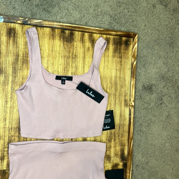 Lulu’s set for life, blush, pink, red body con, two piece dress NWT small - Picture 2 of 9